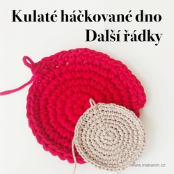 Kulaté háčkované dno - Další řádky