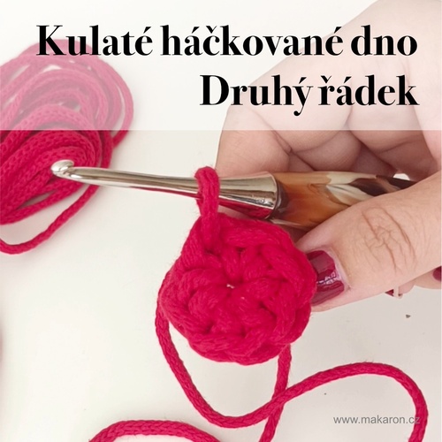 Kulaté háčkované dno - Druhý řádek