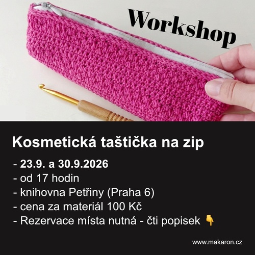 Háčkovací klub: kosmetická taštička na zip