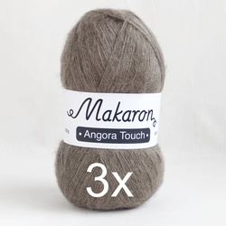 3 klubka Angora Touch hnědošedá