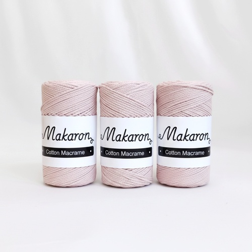 3 klubka Cotton Macrame růžová