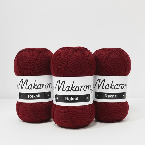 3 klubka Reknit vínová