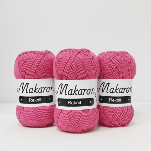 3 klubka Reknit růžová