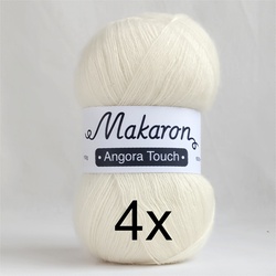 4 klubka Angora Touch slonová kost