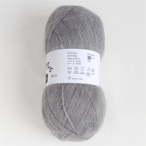 Angora Touch šedá - 4