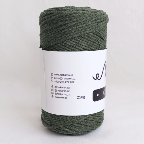 Cotton Macrame khaki zelená 3mm - 2