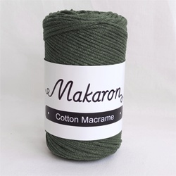 Cotton Macrame khaki zelená 3mm