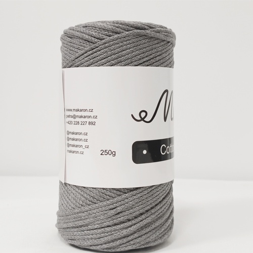 Cotton Macrame šedá 3mm - 2
