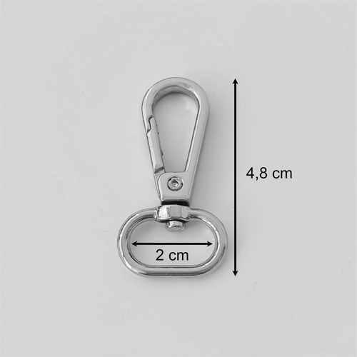 Karabina kovová stříbrná