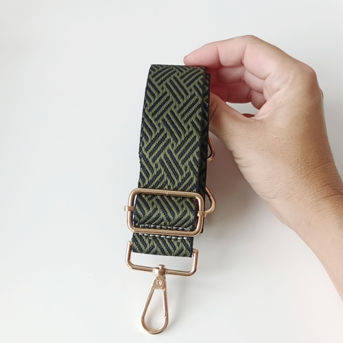 Popruh zeleno černý