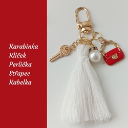 Přívěsek na kabelku – červená