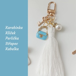 Přívěsek na kabelku – modrá