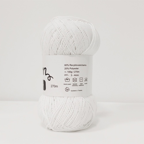 Reknit bílá 2mm - 2