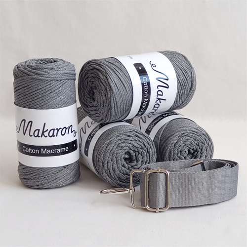 4 klubka + popruh + háček