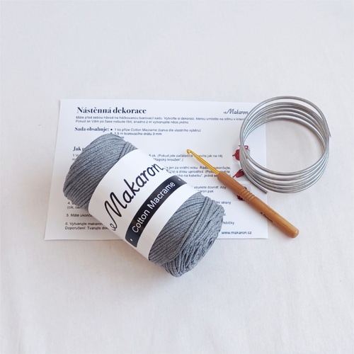 Sada pro nástěnnou dekoraci - tmavě šedá