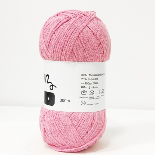 Slim Macrame světle růžová 2mm - 3