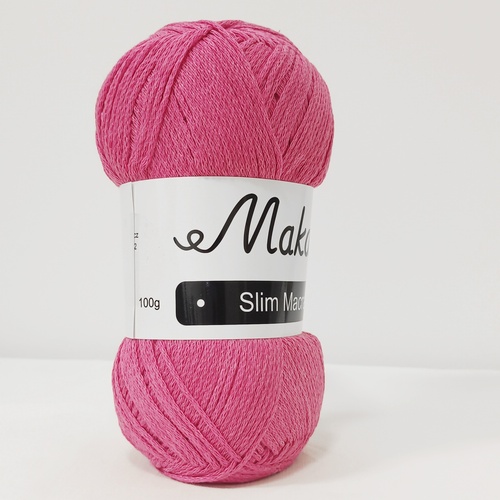Slim Macrame tmavě růžová 2mm - 3