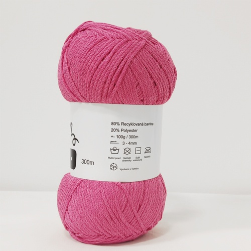 Slim Macrame tmavě růžová 2mm - 2