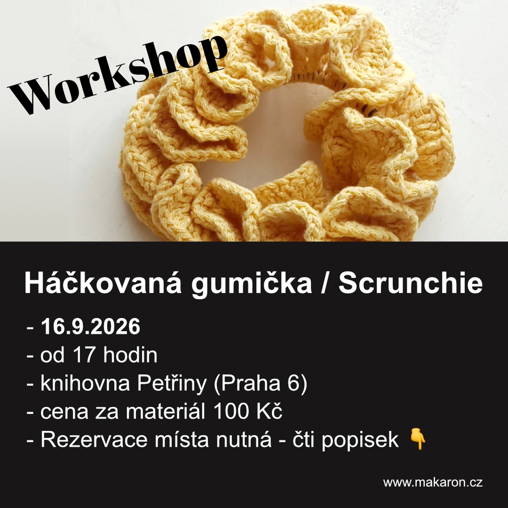 Háčkovací klub: uháčkujte si stylovou gumičku do vlasů