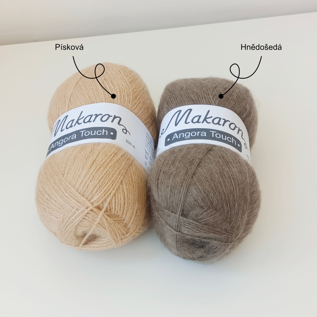 Angora Touch písková a hnědošedá