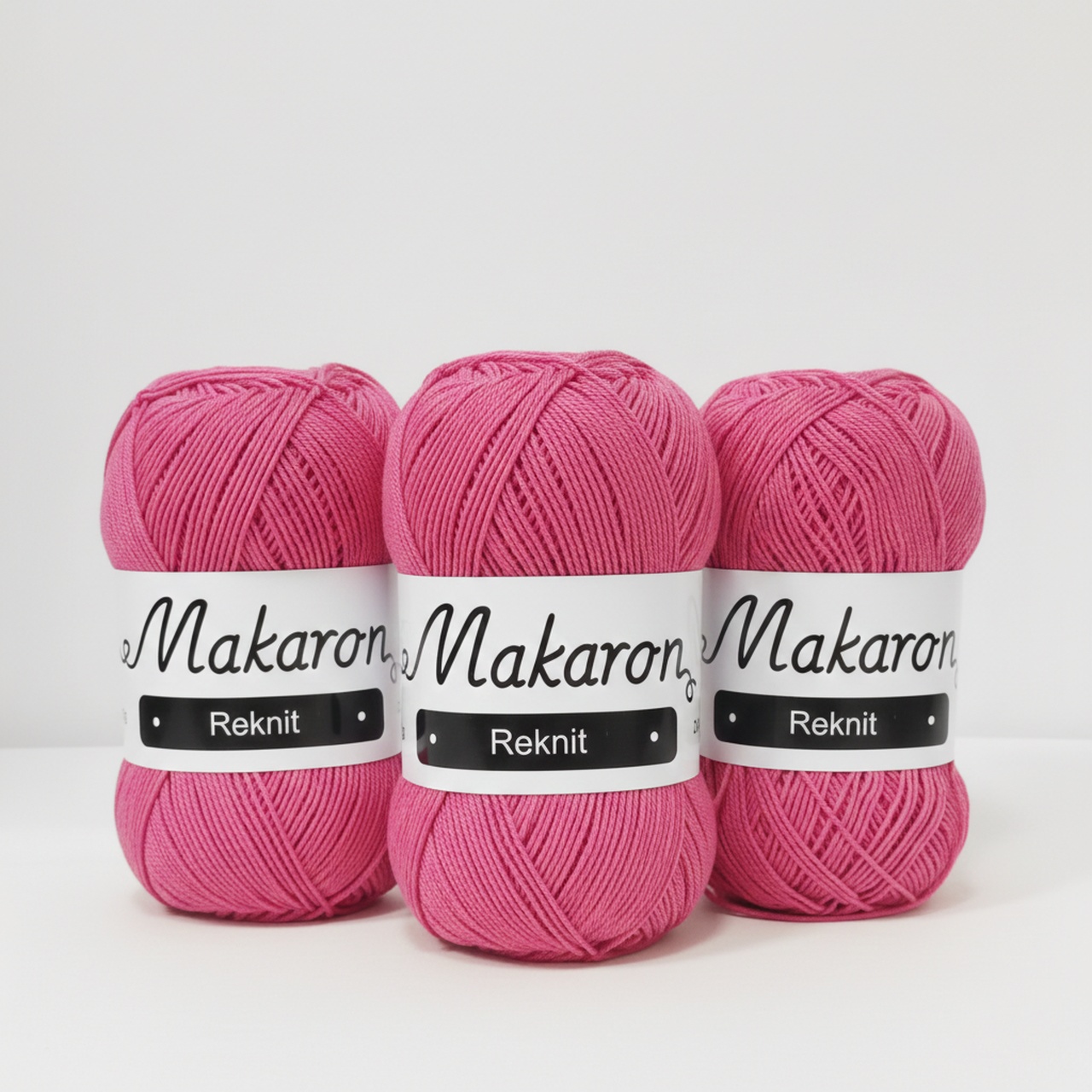 3 klubka Reknit růžová