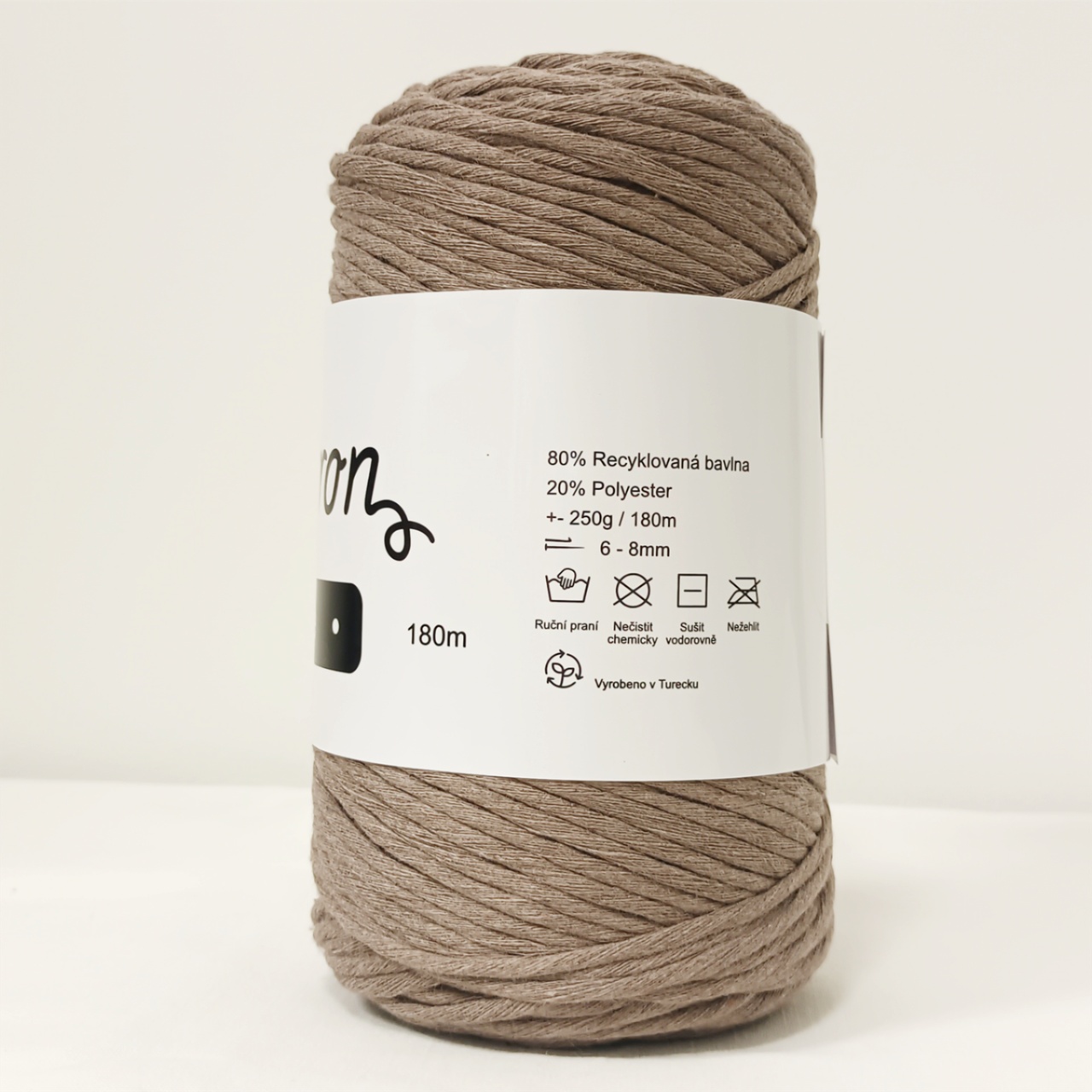 Barbante hnědá 4mm - 3