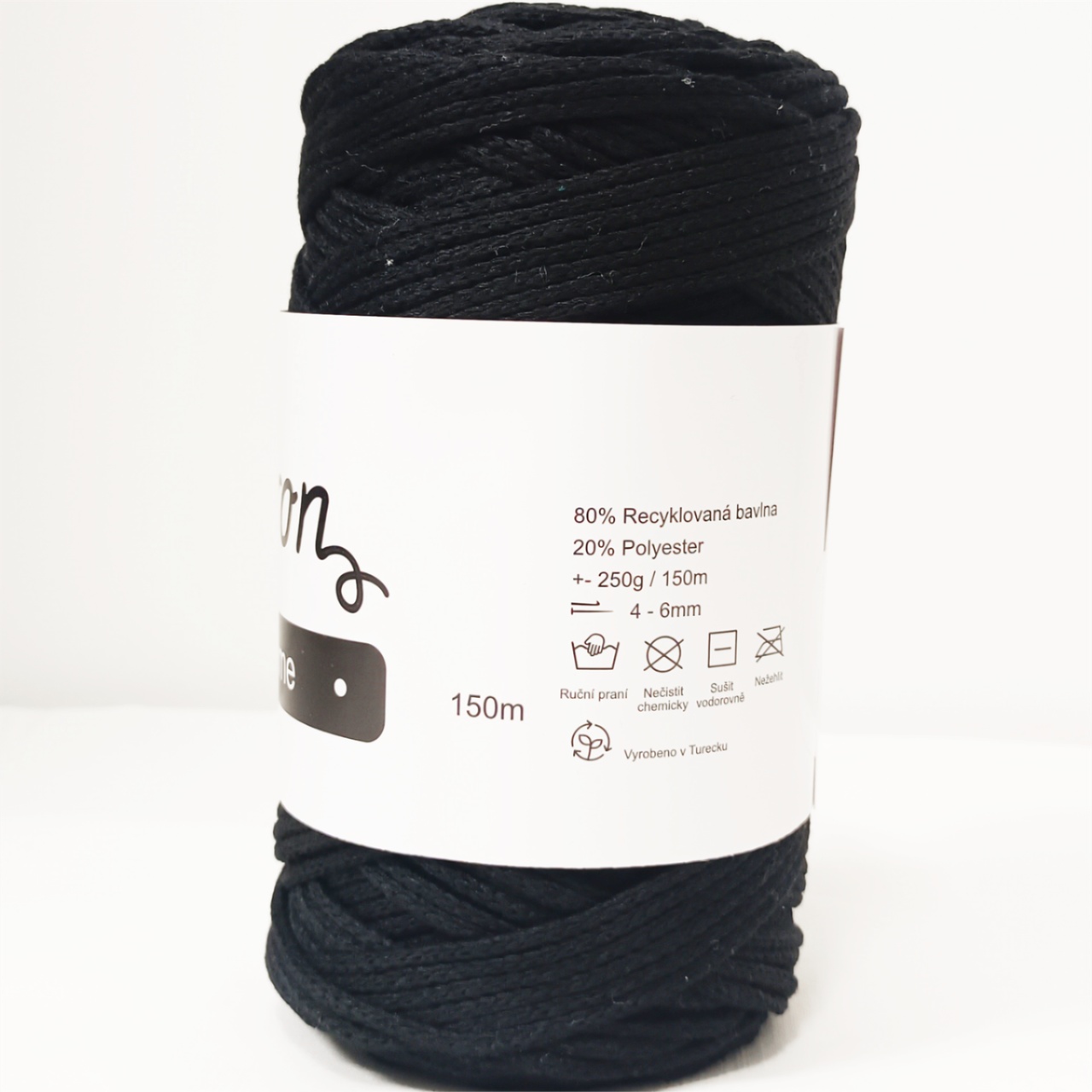 Cotton Macrame černá 3mm - 2