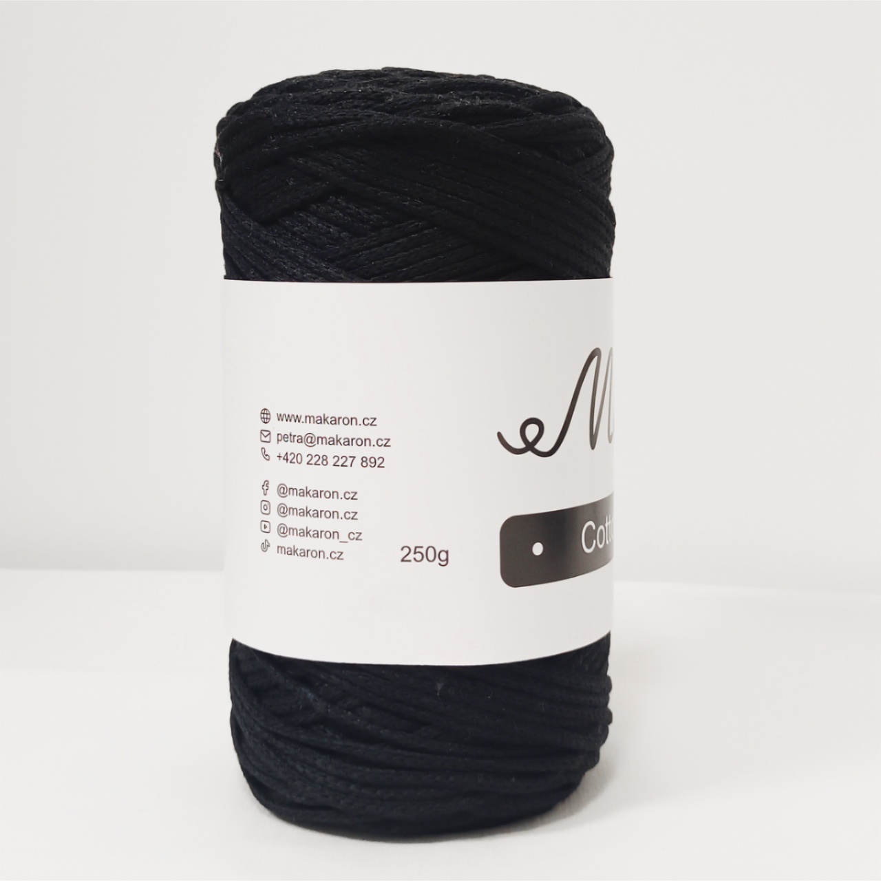 Cotton Macrame černá 3mm - 3