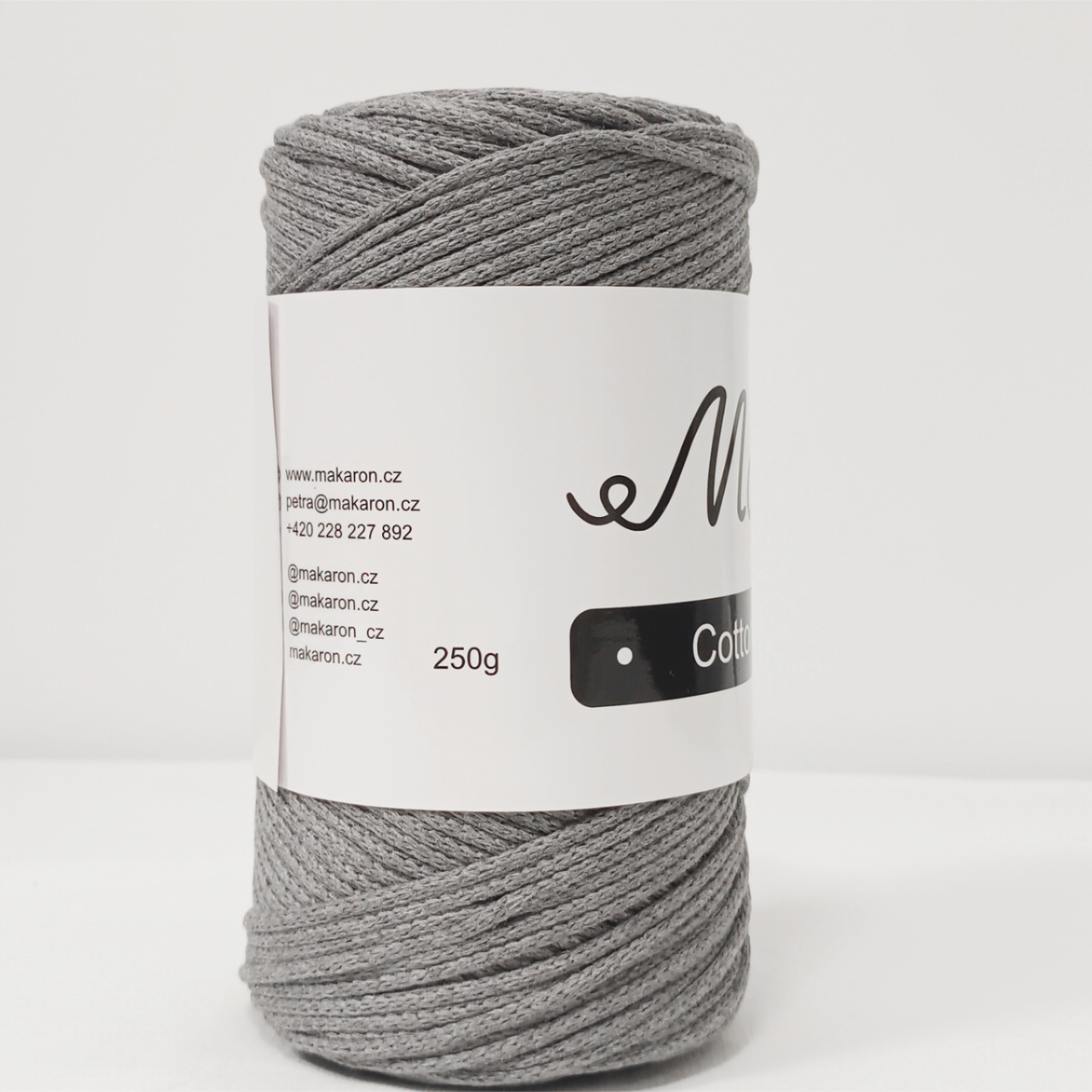 Cotton Macrame šedá 3mm - 2