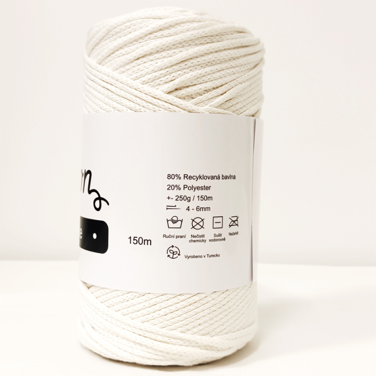 Cotton Macrame smetanová 3mm - 2