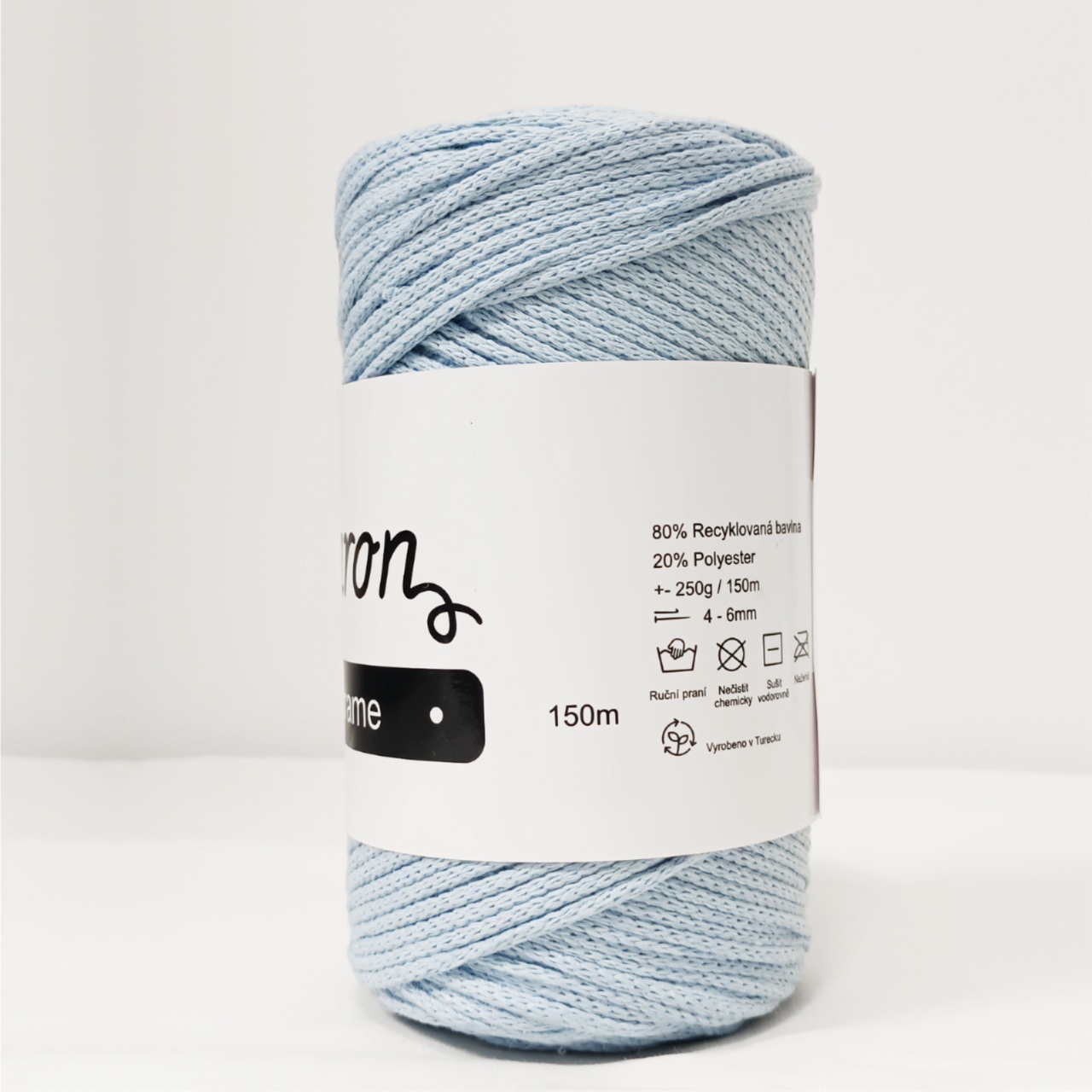 Cotton Macrame světle modrá 3mm - 3