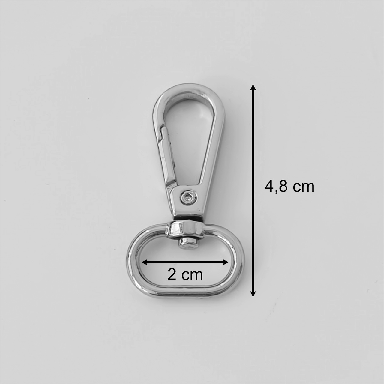 Karabina kovová stříbrná