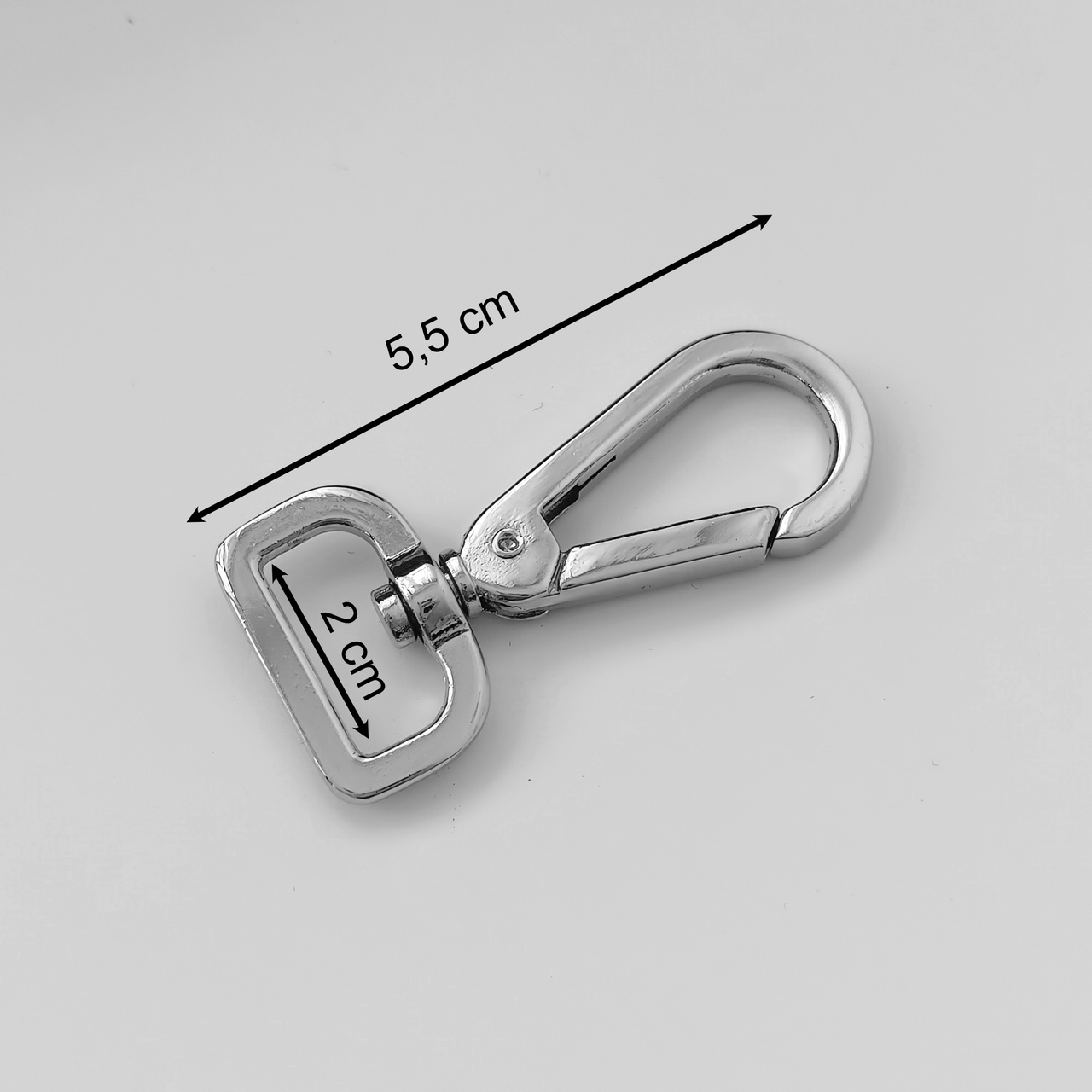 Karabina kovová stříbrná