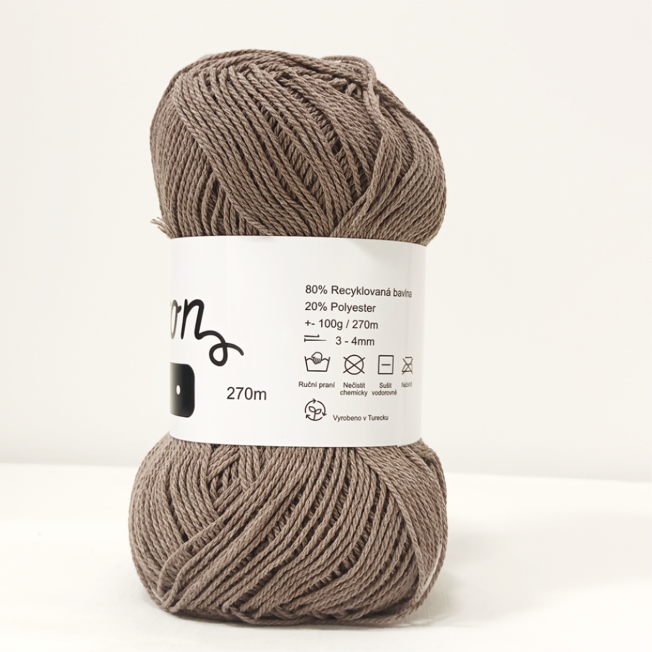 Reknit béžová tmavá 2mm - 3