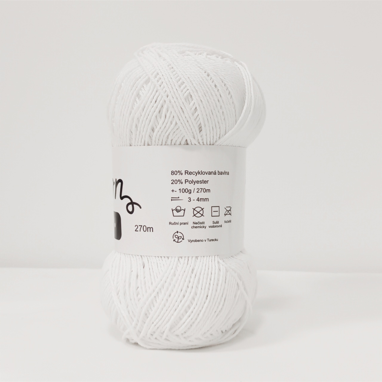 Reknit bílá 2mm - 2