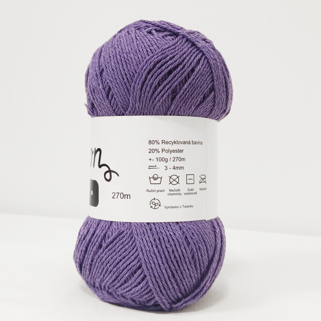 Reknit fialová 2mm - 3