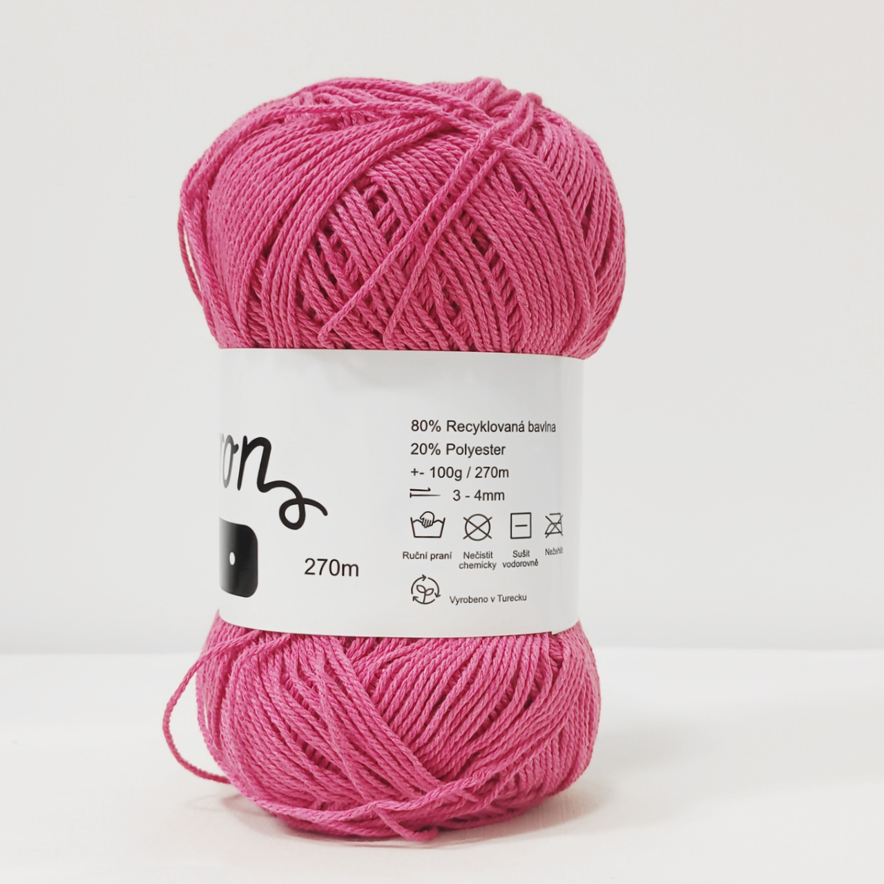 Reknit růžová 2mm - 3