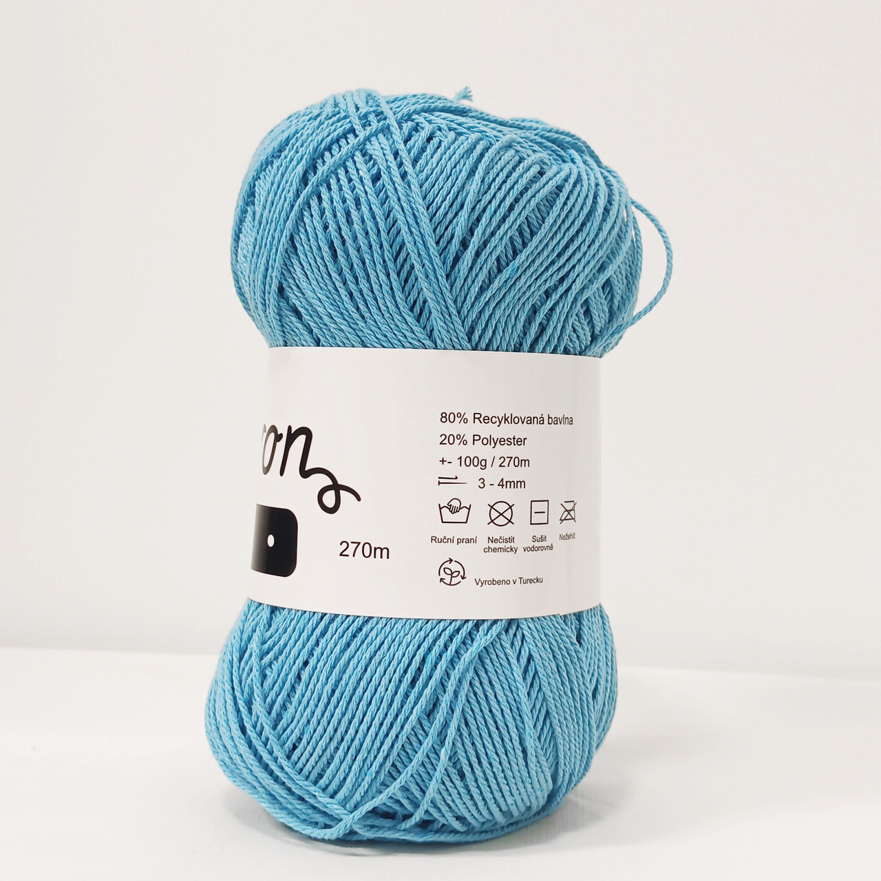 Reknit tyrkysová modrá 2mm - 1