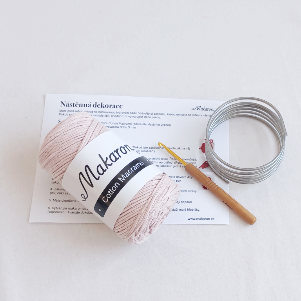 Sada pro nástěnnou dekoraci - růžová