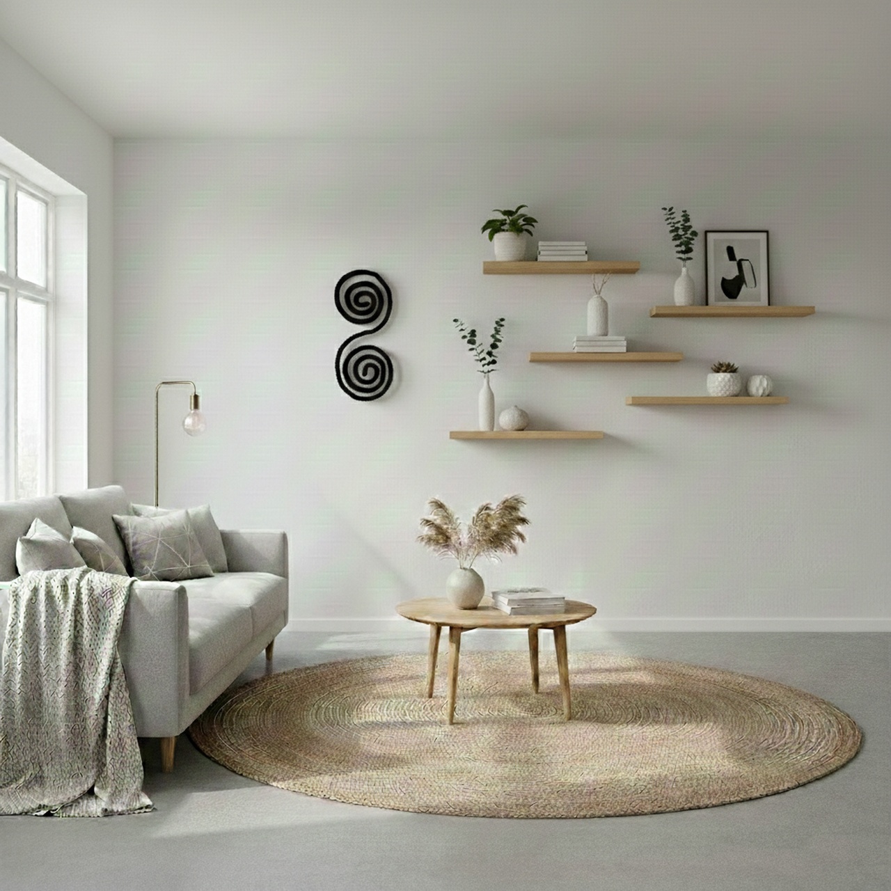 Sada pro nástěnnou dekoraci - smetanová - 2