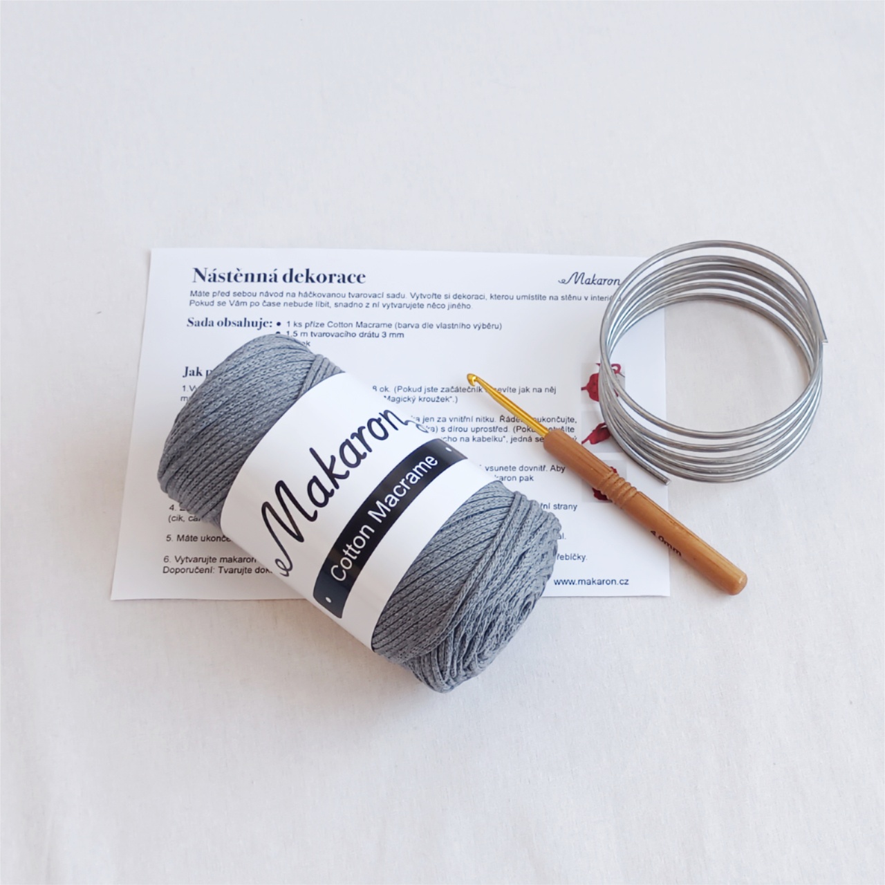 Sada pro nástěnnou dekoraci - tmavě šedá