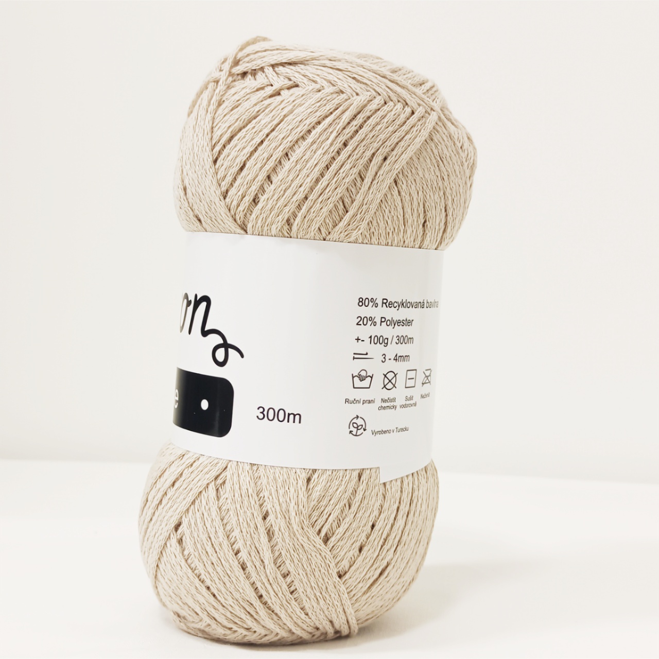 Slim Macrame béžová 2mm - 3