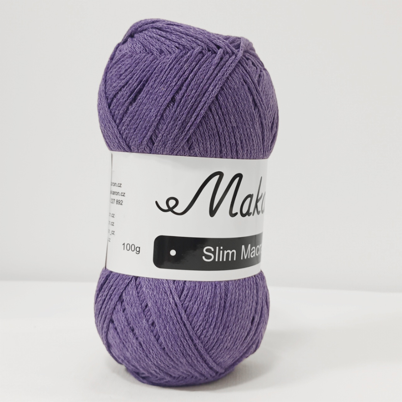 Slim Macrame fialová 2mm - 3