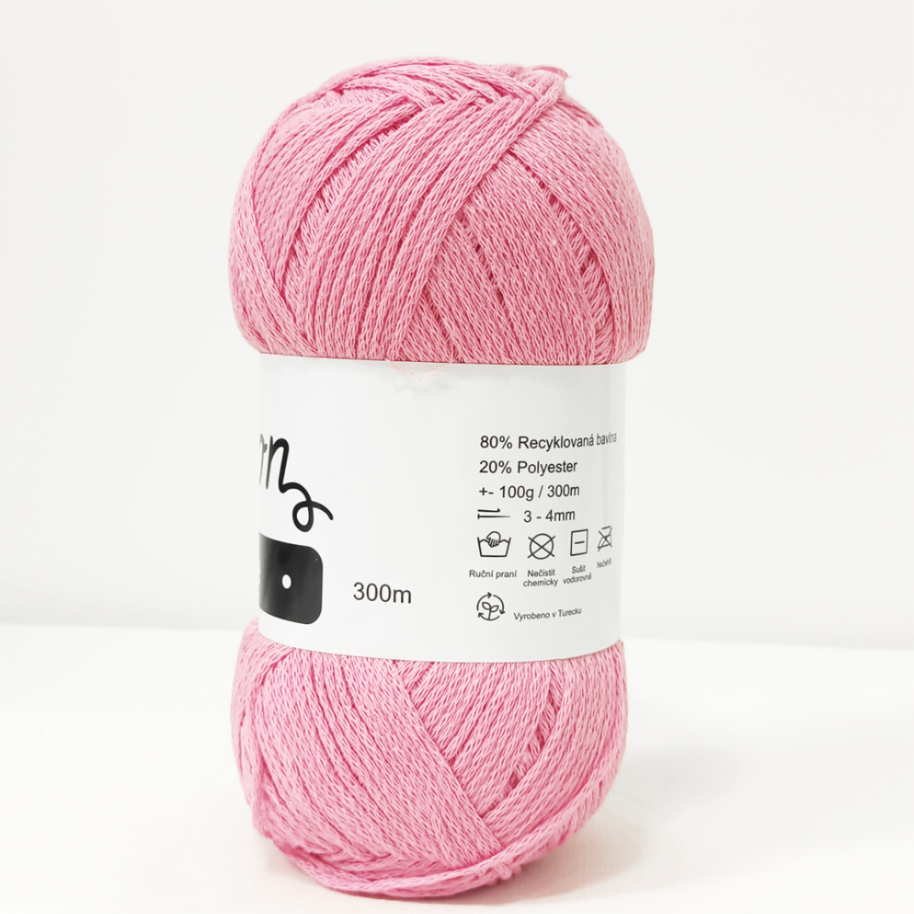 Slim Macrame světle růžová 2mm - 3