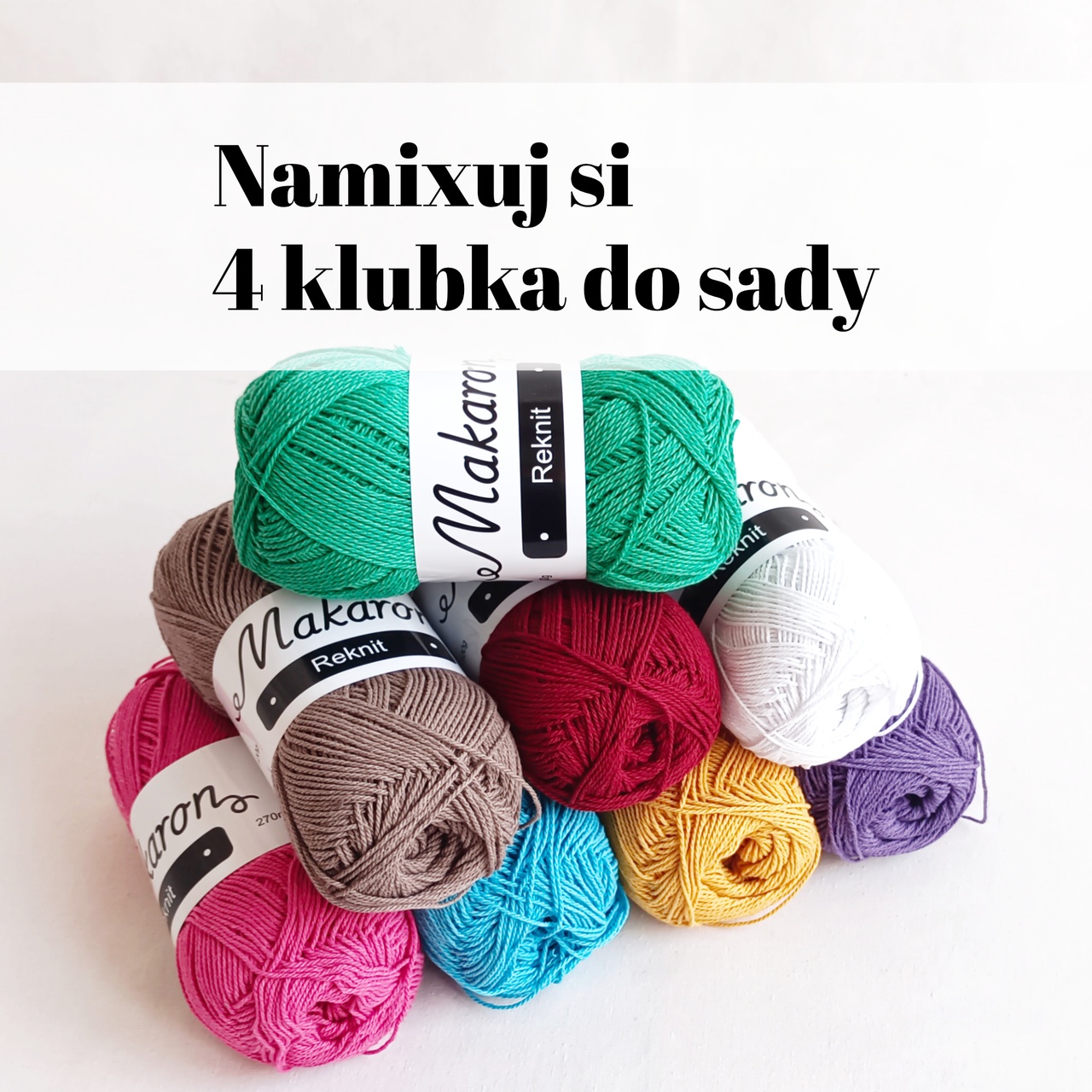 Velikonoční sada 4 klubka Reknit